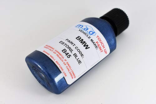 Touch Up Paint Compatible with BMW ESTORIL BLUE B45 KIT 30ML 1 3 5 7 X1 X3 X5 2012 ON - 30ml Kit, Gloss Finish with Built-in Brush - Made with Helios Paint (JUST PAINT)