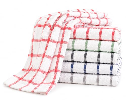 ARITRADERSLTD Premium Jumbo Kitchen Tea Towels Pack of 3 – Extra Large 100% Cotton Tea Towels, Super Absorbent Soft Touch Dish Drying Cloths, Heavy Duty Kitchen Cleaning Towels