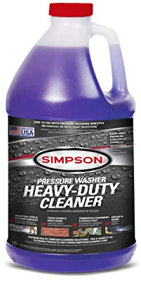 Simpson Cleaning 88282 Cleaner, Concentrated Soap Solution for Pressure Washers and Spray Bottles, Use on Concrete, Vinyl Siding, Appliances, Windows, Cars, Fences, Decks, Purple, 1 Gallon