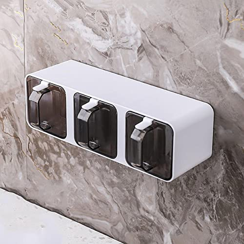 JINYISI Gewürzgläser, selbstklebende Wand-Gewürzbehälter, Kunststoff-Gewürzgläser, Gewürzbox mit Löffel, zur Aufbewahrung von Gewürzen, Salz, Zucker