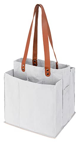 Alex Virtue Reusable Grocery Bags for Heavy Duty,Tote Bags Bulk,Foldable Shopping Bags,Utility Multipurpose Tote (White)