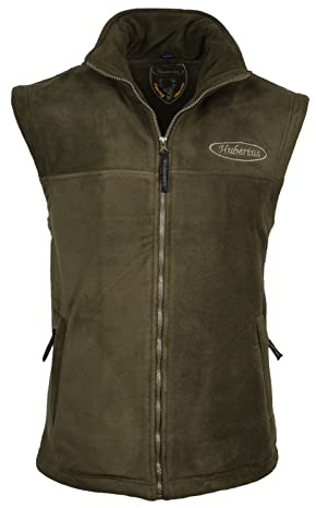 HUBERTUS Gilet in pile, da caccia, da uomo, colore verde oliva, modello Rhön, oliva, XL