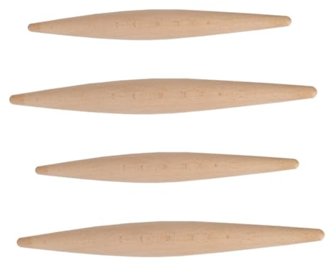 PRETYZOOM 4 Stück Buchenholz-Nudelholzrollen Pizza-Nudelholz Holz-Backwerkzeuge Nudelholz Teigherstellungswerkzeug Küchen-Nudelholz Küche Kochen Backwerkzeuge Knödelhaut