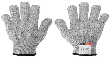 PATIKIL Cut Resistant Gloves,Level 5 Protection X-Small Cutting Gloves, Gray