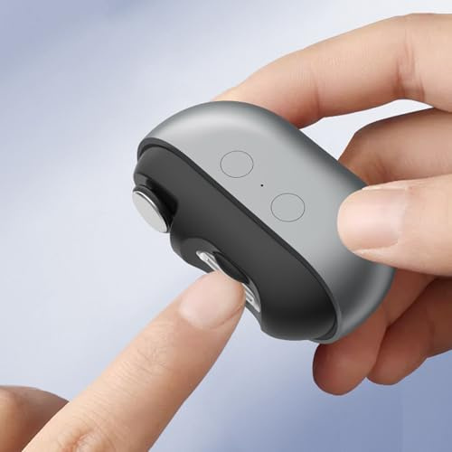 3 I 1 Electric Polishing Automatic Nail Clippers, 2 Speed Electric Nail Clippers för Fingrar och Tår Vuxna, Laddningsbart Nagelfilpaket för Tjocka Tånaglar (Svart)