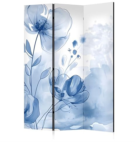 framed concept – paravent en Bois 3 Panneaux 135 x 172 cm, Recto Verso, cloison de séparation décorative