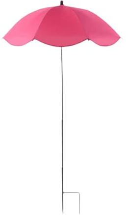 MagiDeal Ombrellone per Piante da Esterno, di Protezione Solare Robusto, ombrellone da Giardino, per aiuole in Vaso, Rosa