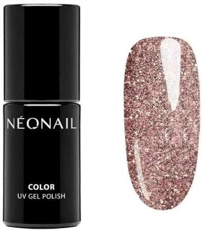 NÉONAIL UV Nagellack 7,2 ml - Rosa - Gold Glow The Day - NÉONAIL Farben - UV Lack Glitter - Gel Nägel - Nageldesign