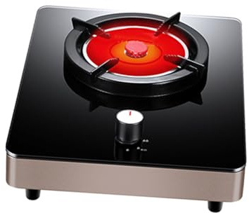 Fornello A Gas For Interni, Con Fondo A Infrarossi,Da Tavolo Con Fondo Antiaderente, Pannello In Vetro Temperato Da 5,2 KW, Fornello Singolo(LPG)