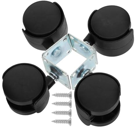 Gadpiparty 4pièces Lot De Roulettes Pivotantes Robustes Plastique Pour Meubles Lourds Roues Silencieuses Multi-usages Pour Table Basse Cadre De Lit Et Protection Du Sol