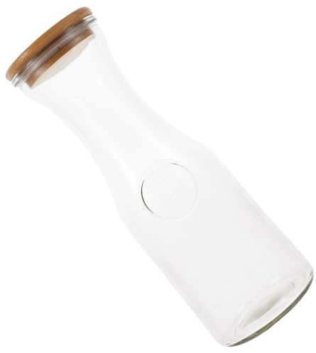 FUTUREORYY Bottiglia Di Vetro Riutilizzabile Vuota Per Succo e Bevande Contenitore Di Vetro Da Coperchio Sigillante Per Conservazione Sicura