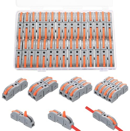 30 Stk Kabelverbinder, Verbindungsklemmen, Steckklemmen, Durchgangsverbinder, Stromklemmen, Kabelklemmen Elektro Schnellanschlussklemmen, SPL-1M Anschlussblöcke SPL-2M,3M,4M,5M, Kabel Steckverbinder