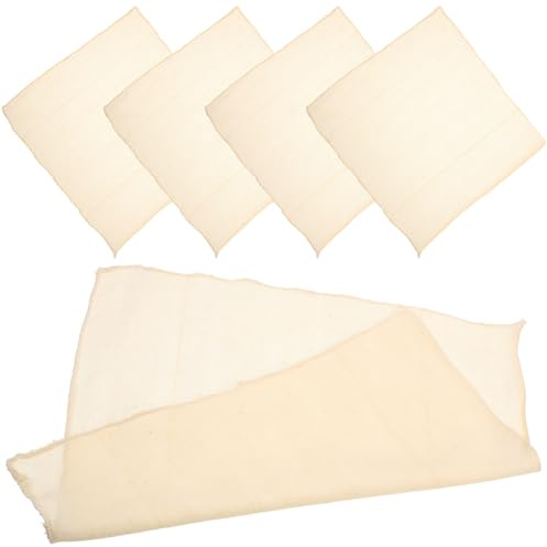 SHOWERORO 5 Piezas Gasa para Tofu de Algodón 40x40 Cm, Tela Muselina Reutilizable Dobladillo, Paño de Queso para Colar Yogur, Kombucha, Leche de Almendras y Cocina Doméstica
