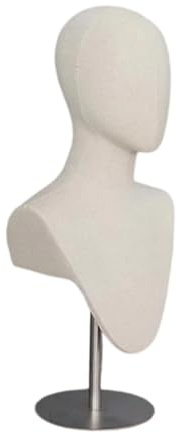Fiocias Tête de Mannequin Porte-chapeaux, Présentoir à Colliers, Tête Portable pour Bijoux