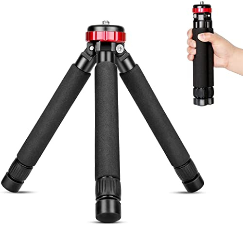 Koolehaoda Camera Mini Tripod Table Stand Desktop Compact Tripod with 1/4 and 3/8 Screw Mount Compatible with DSLR Camera, Monopods, Tripod Head and Gimbal Grip Stabilizer