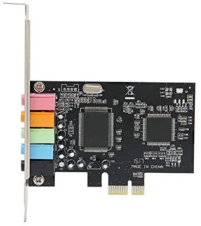 ASHATA PCIe Sound Card, 5.1 Internal Sound Card for PC Windows 7 /Vista/XP 32/64-bit with Low Profile Bracket, 3D Stereo PCI-e Audio Card
