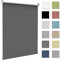 Verdunkelungsrollo Verdunklungsrollo ohne Bohren & mit Bohren,Rollo Verdunkelung Dunkelgrau 85x120cm(Stoffbreite 80cm) für Fenster innen Wand/Deckenmontage Fensterrollo Seitenzugrollo Klemmrollo