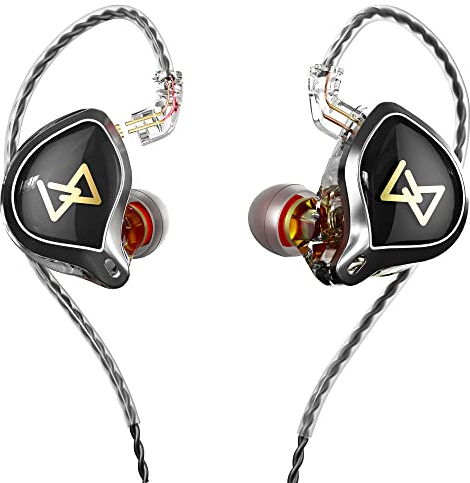 BACKWIN B5 Écouteurs intra-auriculaires avec réduction du bruit, réduction du bruit avec microphone pilote 1DD+1BA, avec câble, prise jack 3,5 mm, convient pour galaxy, Sony, Huawei, lecteurs MP3, etc