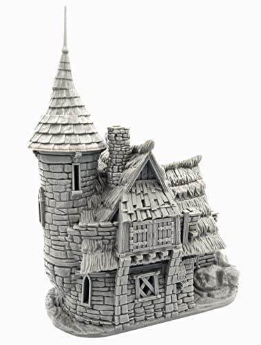 QP3D – Maison de campagne Thistlewick – Paysage de terrain fantastique pour table et RPG 28–32 mm Miniatures Wargame Props DND D&D, impression 3D et peut être peinte