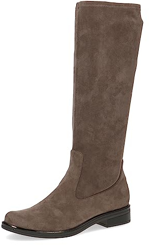 CAPRICE Bottes hautes femme sans talon Hauteur genou Vegan, Marron (Cafe Stretch), 38 EU