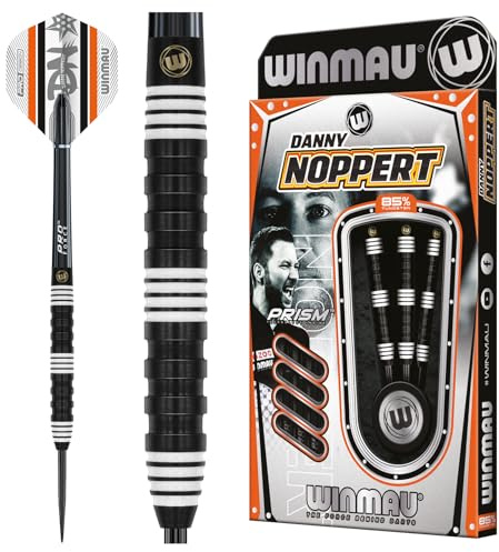 WINMAU Darts – Danny Noppert 85% Pro-serien 23 g professionellt dartset med dartflyg och dartaxlar (stammar)