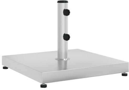 Homgoday Parasollbas för stolpar Ø32/38/48 mm 28 kg rund, trädgårdsparasoll, parasollhållare, parasollstativ k