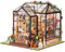 Rompecabezas 3D Mini Doll Flower House Invernadero Model Building Bricolaje Kit, con Muebles, Creatividad de Regalos para Adultos y Niños