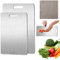 KBIBCK 2 Pezzi Tagliere Acciaio Inox, Tagliere in Titanio, Tagliereo Titanio con Spugnetta Abrasiva, Alimentare, per Carne, Frutta, Pasta, Verdura (L)