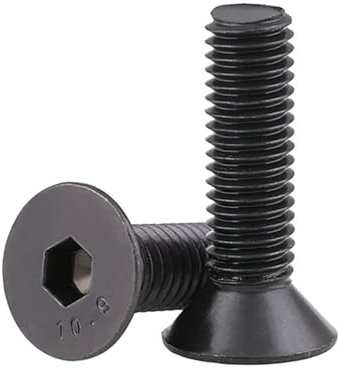 Voirrow 1pc Vite a Testa Svasata Piatta a esagono Incassato Grado Nero 10.9 Bullone Esagonale M12 M16 M20(M16x90)