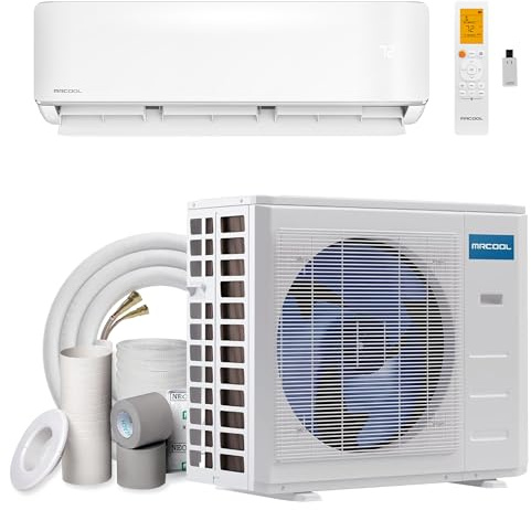 MRCOOL 18000 BTU 115V Ductless Inverter Mini Split Air Conditioner & Heat Pump System, 5th Gen DIY - Wall-Mounted AC Unit w/ Heating and Cooling for Home, Office & Commercial Space