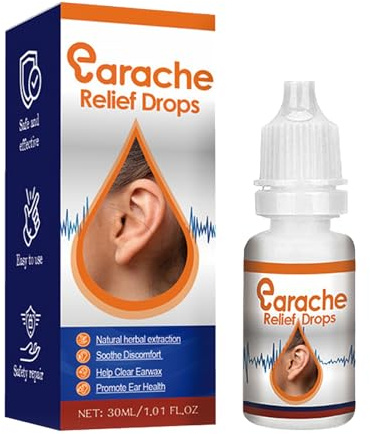 Gotas Tratamiento Oídos,Solución para El Cuidado de Los Oídos,Alivio de Gotas de Cera de Oído,Líquido para los Oídos,Alivio del Tinnitus para el Zumbido de Oídos 30ML