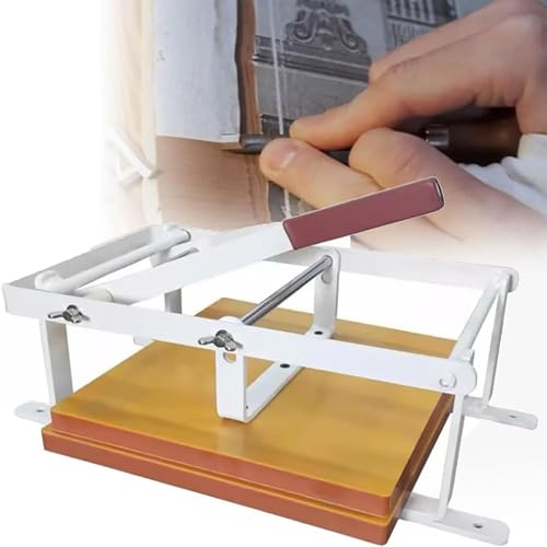 Prensa de impresión manual plana con altura ajustable y doble posicionamiento para impresión tipográfica