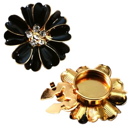 lyanny Couvercles De Boutons Pour Les Femmes | Décoration en Strass en Forme de Fleur | Protège-boutons et Boutons de Manchette pour Femmes - pour Robe Jeans Tissu Blouse Vêtements Habits Chemise