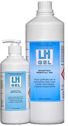 Disinfettante in Gel per la Disinfezione e la Detersione delle Mani e della Cute a Rapida Evaporazione, Flacone 1000 ml