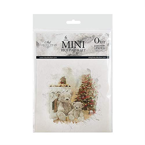 ITD Collection - Mini Reispapier Kreatives Set 14,8 x 14,8 cm (6 Blätter), Decoupage Reispapiere für Basteln, Papier zum Dekoration, Mehrfarbig (RSM025), Scottish style II