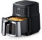 PARIS RHÔNE Friggitrice ad aria calda 5L XL con finestra di visualizzazione, airfryer 8 in 1 lavabile in lavastoviglie con funzionamento one-touch, cestino antiaderente e vassoio rimovibile