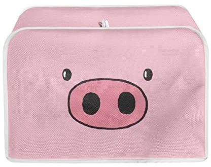 Xoenoiee Toaster Cover 4 Slice Toaster Bag Toaster Oven Cover Stain Resistant for Kitchen Small Appliance Covers Pink Girly Stuff Gift for Women Cartoon Pig, M