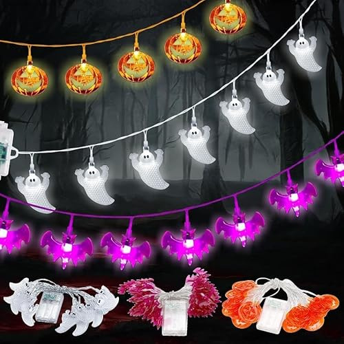 ELEUTH Guirlande Lumineuse D'automne, 30 LED Guirlande de Feuilles, Automne Guirlande à Piles, IP65 Étanche Extérieure Décorations Intérieures Lumières pour Halloween Thanksgiving Fête De Noël