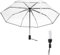 Luntfeiy Parapluie Transparent Automatique pour Femmes - Coupe-Vent Pliant, Bordure Blanche, Style Élégant
