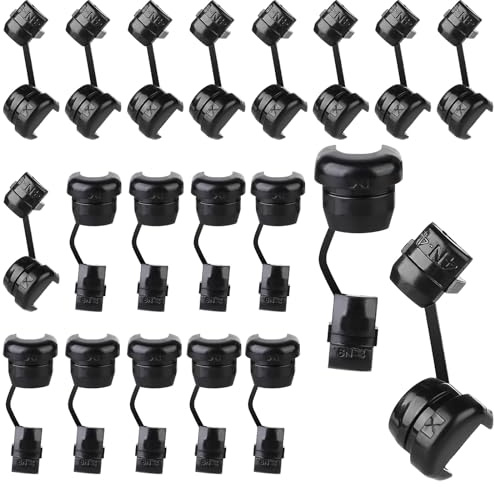 20PCS Electric Cable Protection Cord Buckle Black Wire Cover Round Nylon Cable Strain Relief Bushing Wire Strain Relief Bush Cord Grommet 6N-4 4N-4