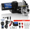 Husar Winch Elektrische Seilwinde 12V, 2500 lbs 1133 kg, Drahtseil 10 Meter lang, sehr stark,kabellose Steuerung, automatische Bremse, Montagesatz - ideal für Quads und ATV/UTV