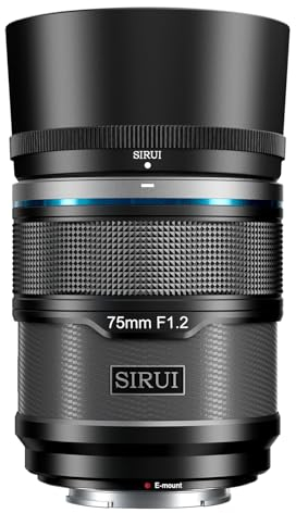 SIRUI Sniper - Lente de enfoque automático de 75 mm, lente de cámara F1.2 Teleobjetivo APS-C para A5, A6, FX30, ZV-E10 (montaje E, negro)