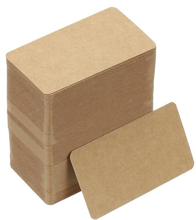 PATIKIL 300 stycken indexkort blankt 9 x 5 cm målat papper, brunt