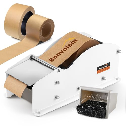 Bonvoisin Wasseraktivierter Klebebandabroller,Manueller Kraftpapierabroller