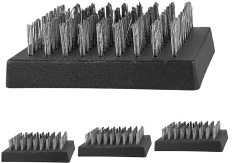 CIYODO 4 Pièces Brosse De Nettoyage pour Barbecue Brosse De Nettoyage Barbecue Grill Nettoyer De Grillades Portable Épurateur De Brosses à Gratter Acier Inoxydable Noir