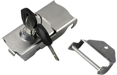 BaotyJie Cerradura Universal para Maletero de Motocicleta, Cerradura de Acero Inoxidable para Caja Trasera, Modificación, 11.8 Cm X 4.5 Cm X