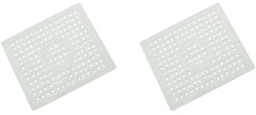 2 set diskho-matta värmebeständig diskho foder dyna för handfat kök bänkskiva glas rektangel vit