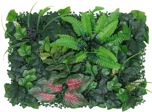 Artificial Wall Hedge Decoration Green Plastic Plant Background Panel