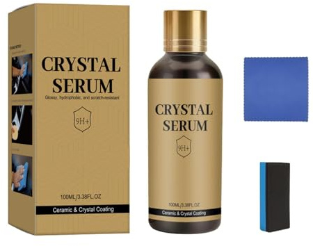 Agente Di Rivestimento In Ceramica Per Auto, 100 Ml Siero Di Cristalli Avanzato Al Grafene Pers Auto, Liquido Protettivo Per Vernice Lucida Al Grafene Con Asciugamano Spugna, Idrofobicità, Antigraffio