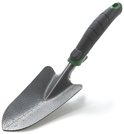Edward Tools Garden Trowel - Heavy Duty Carbon Steel Garden Hand Shovel with Ergonomic Grip - Stronger Than Stainless Steel - Depth Marker Measurements for More consistent Planting